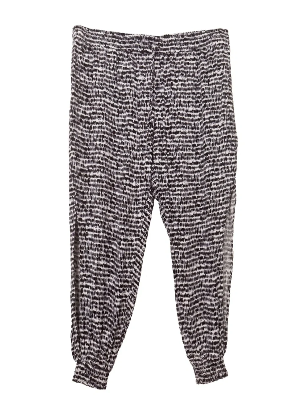 GREEN DRAGON Black White Yoga Swim Cover Pants Split Leg Side Slit Joggers Sz XL